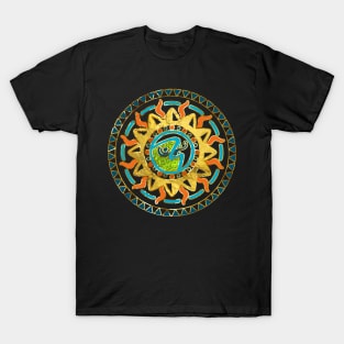 Aztect Lizard in sun symbol T-Shirt